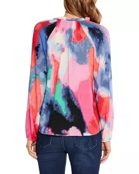 Топ NIC+ZOE Abstract Art Top, цвет Pink Multi