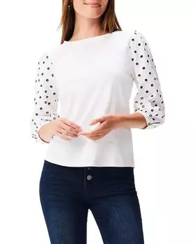 Топ NIC+ZOE Eyelet Breeze, белый