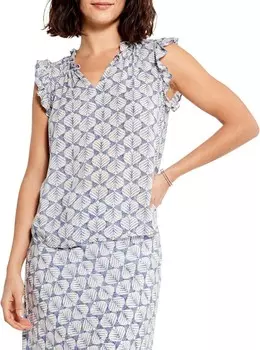 Топ NIC+ZOE Lilipad Blues Tank, цвет Blue Multi