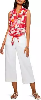 Топ NIC+ZOE Paint The Town Gauze Tank, цвет Red Multi