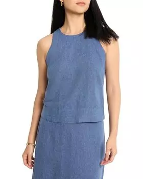 Топ NIC+ZOE Rumba Linen Pop On Tank, цвет Blue Mix