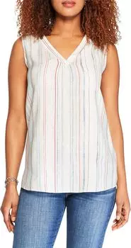 Топ NIC+ZOE Seaside Stripe Tank, цвет Neutral Multi