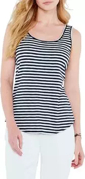 Топ NIC+ZOE Stripe Scoop Tank, цвет Indigo Multi
