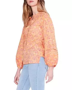 Топ NIC+ZOE Swan Rays Top, цвет Orange Multi