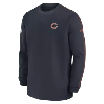 Топ Nike Chicago Bears Sideline Coach Men’s NFL Long-Sleeve Top, темно-синий