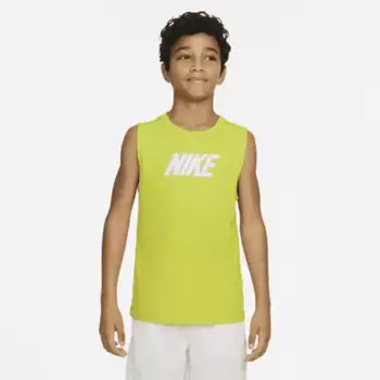 Топ Nike Dri-FIT Multi+, цвет Bright Cactus/White