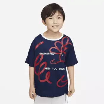 Топ Nike Dri-FIT Performance Select Short Sleeve Top Toddler Top, темно-синий