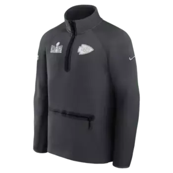 Топ Nike Kansas City Chiefs Super Bowl LVIII Opening Night Tech Fleece, цвет Anthracite