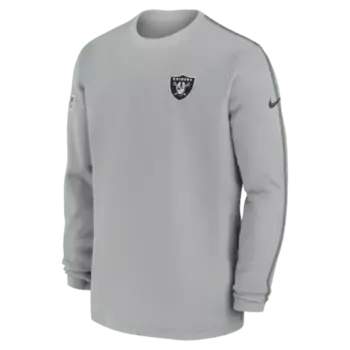 Топ Nike Las Vegas Raiders Sideline Coach Men’s NFL Long-Sleeve Top, серый