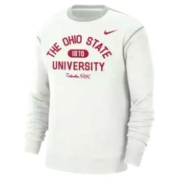 Топ Nike Ohio State, цвет Summit White/Grey Fog/University Red