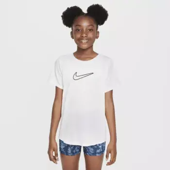 Топ Nike One Fitted, белый/черный