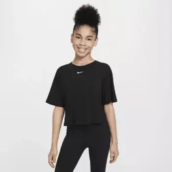 Топ Nike One Relaxed, черный/белый