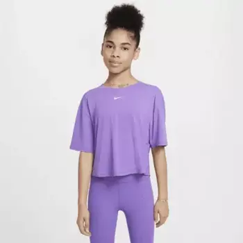 Топ Nike One Relaxed, цвет Black Raspberry/White