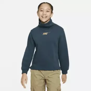 Топ Nike Sportswear Club Fleece, цвет Deep Jungle/Metallic Gold