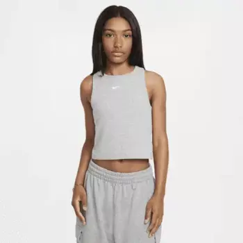 Топ Nike Sportswear Girls' Ribbed Tank Top, темно-серый