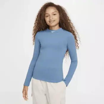 Топ Nike Sportswear Girls' Top, цвет Aegean Storm/White
