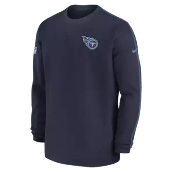 Топ Nike Tennessee Titans Sideline Coach Men’s NFL Long-Sleeve Top, темно-синий