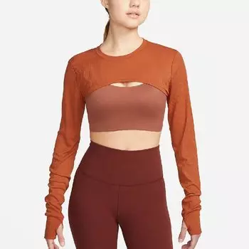 Топ Nike Yoga Suite women's, коричневый