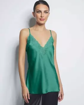 Топ нижнего белья с кружевом и V-образным вырезом Selmark, зеленый