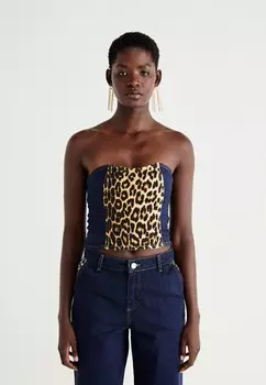 Топ NMSURE CORSET Noisy May, темно-синий