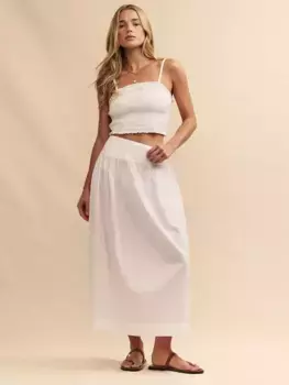 Топ Nobody's Child Honey Shirred Crop, белый