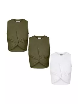 Топ Noisy may 3er Set Crop, цвет pastell-grn
