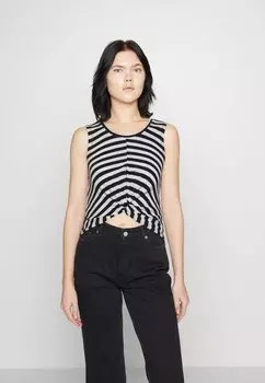 Топ Noisy May, черно-белый