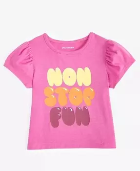 Топ Non Stop Fun с пышными рукавами для маленьких девочек Epic Threads, фиолетовый