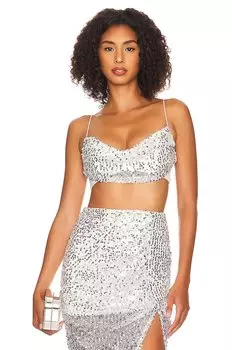 Топ Nookie Talia Crop, серебряный