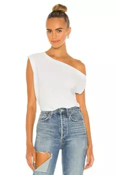 Топ Norma Kamali x REVOLVE Drop Shoulder, белый