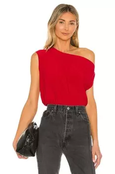 Топ Norma Kamali x REVOLVE Drop Shoulder, красный