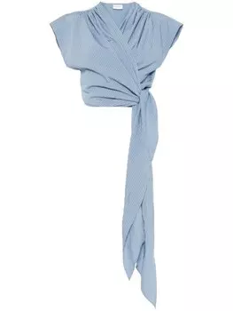 Топ-обертка в полоску Claudie Pierlot, синий