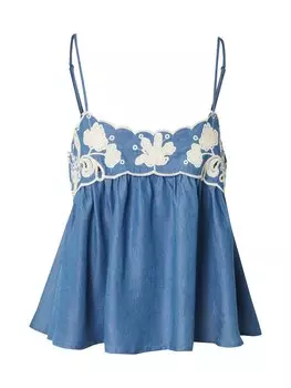 Топ OBJECT OBJElla, синий деним