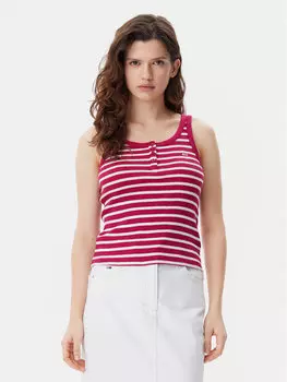 Топ облегающего кроя DW0DW19492 Tommy Jeans, красный