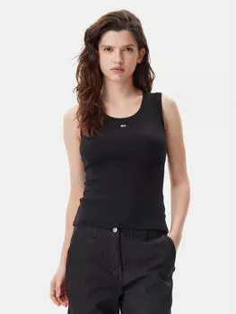 Топ облегающего кроя Essential DW0DW20673 Tommy Jeans, черный