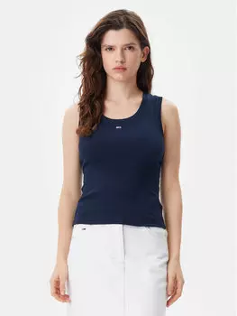 Топ облегающего кроя Essential DW0DW20673 Tommy Jeans, синий