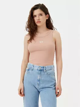 Топ облегающего кроя J20J224762 Calvin Klein Jeans, оранжевый