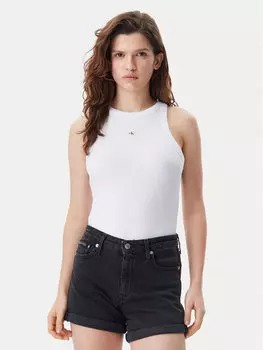 Топ облегающего кроя J20J225302 Calvin Klein Jeans, белый