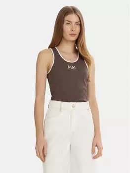 Топ облегающего кроя Sax 2516941027 Max Mara Leisure, коричневый
