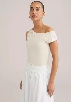 Топ OFF SHOULDER WE Fashion, бежевый