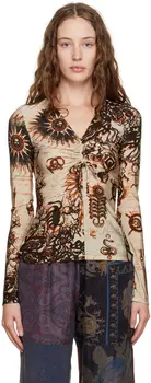 Топ Off-White Geotic со складками Marine Serre