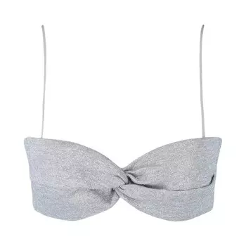 Топ Off-White Holiday Glitter Top Silver, серебряный