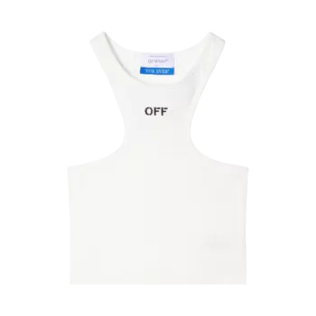 Топ Off-White Off Stamp Rib Rowing 'White/Black', белый