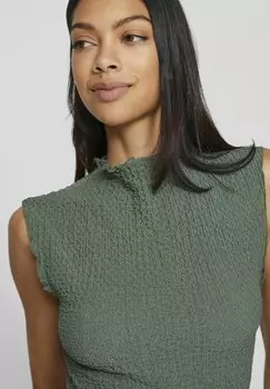 Топ OHNE RMEL HIGH NECK VILA, пестрый зеленый