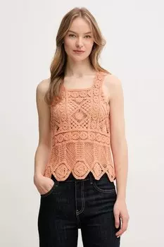 Топ оливковый Pepe Jeans, оранжевый