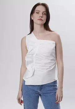 Топ ONE-SHOULDER INFLUENCER, белый