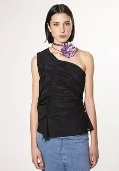 Топ ONE-SHOULDER INFLUENCER, черный