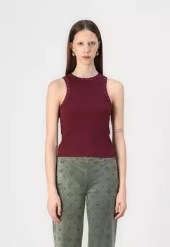 Топ ONLJEAN STUD TANK ONLY, бордовый