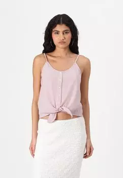 Топ ONLLECEY KNOT SINGLET ONLY, светло-розовый
