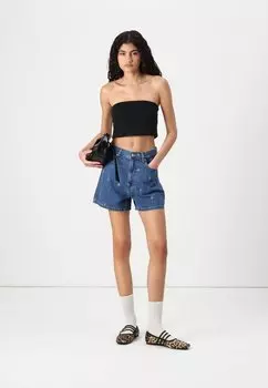Топ ONLLIVE LOVE DOUBLE TUBE CROP 2 PACK ONLY, фуксия